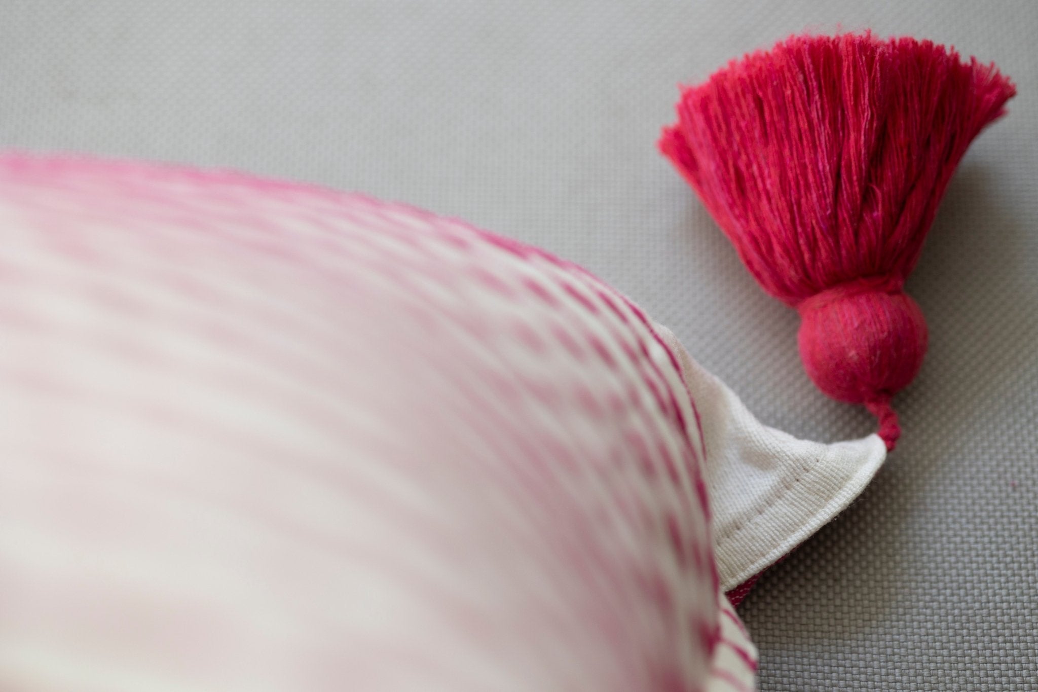 Pompom Throw Pillow Cover - Pink