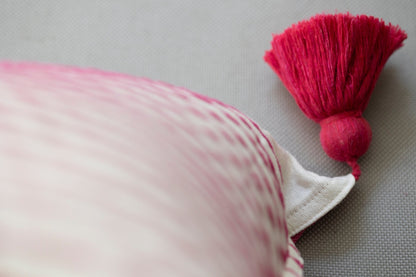 Pompom Throw Pillow Cover - Pink