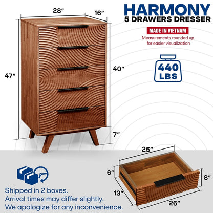 Acacia Harmony Dresser in Multiple Finishes