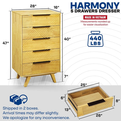 Acacia Harmony Dresser in Multiple Finishes