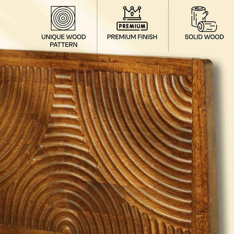 Harmony Acacia Solid Wood Platform Bed Frame in Caramel, Natural Oak, Walnut