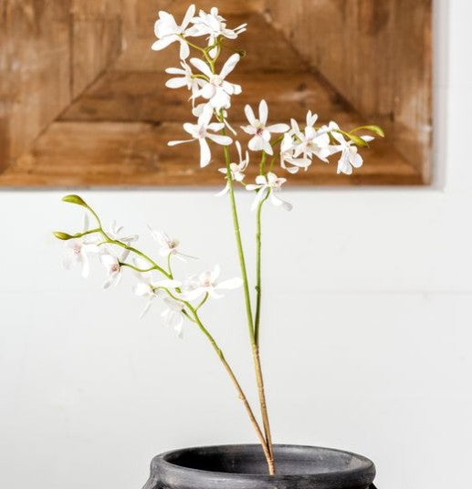 28" White Blossom Stem