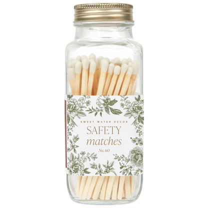Green Delft White Tip Safety Matches - 60 Count, 3.75"