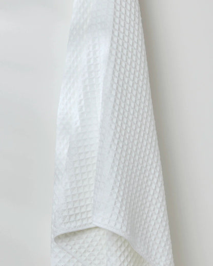 Cloud Waffle Bath Towels in White