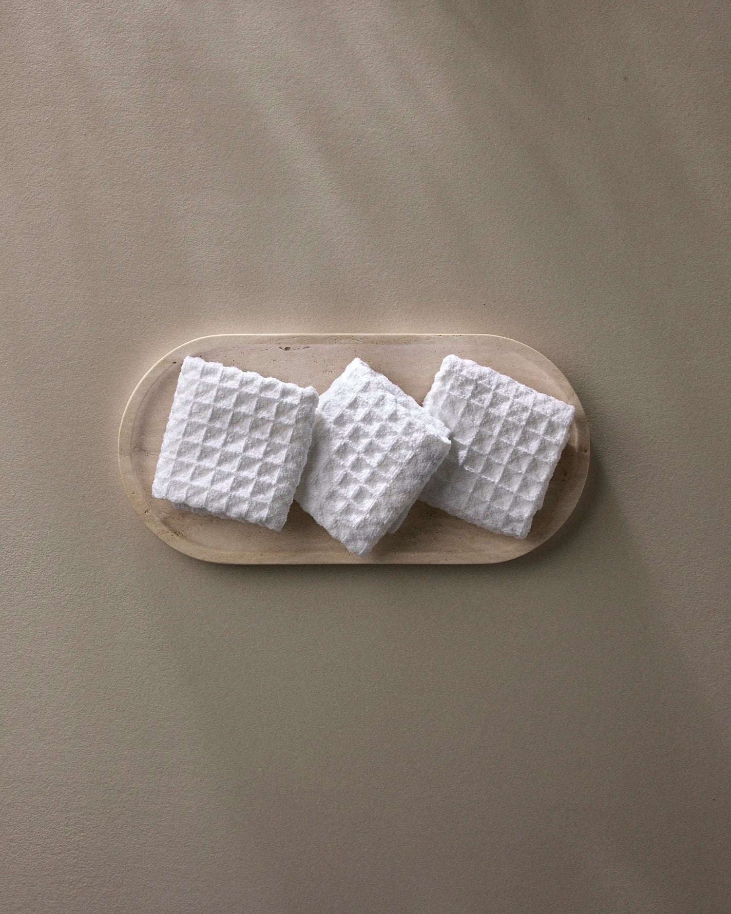 Cloud Waffle Bath Towels in White