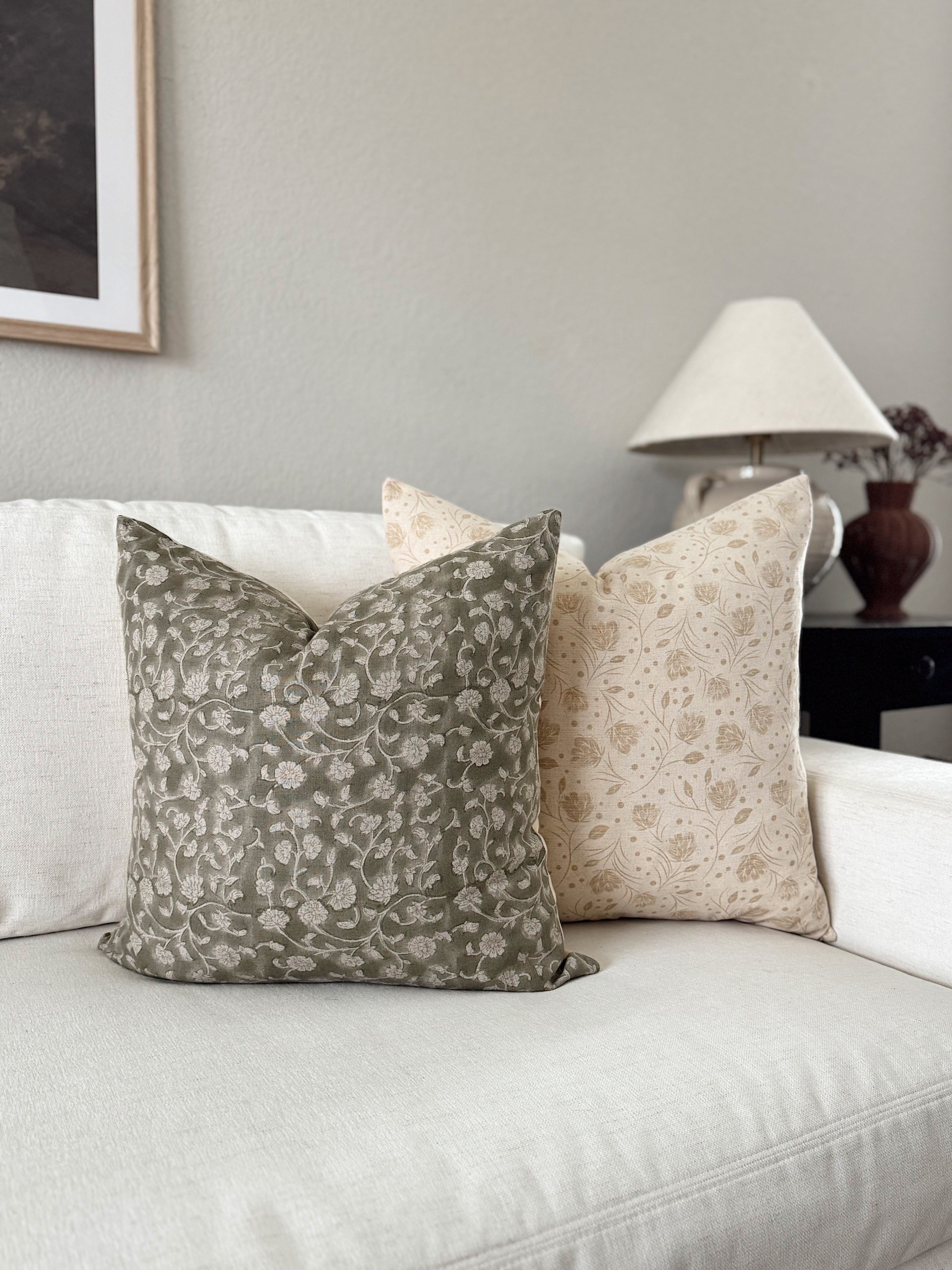 Grace Linen Pillow Cover