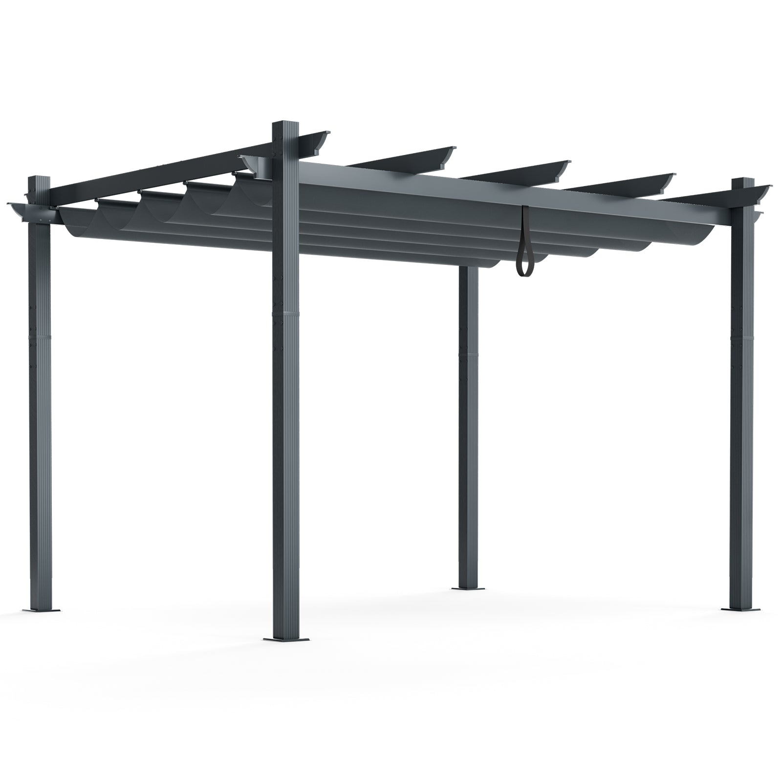 10 x 12 Feet Outdoor Pergola with Retractable Canopy - 3 Colors