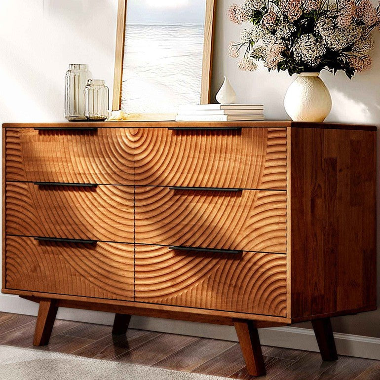 Harmony Solid Wood Dresser in Caramel or Walnut