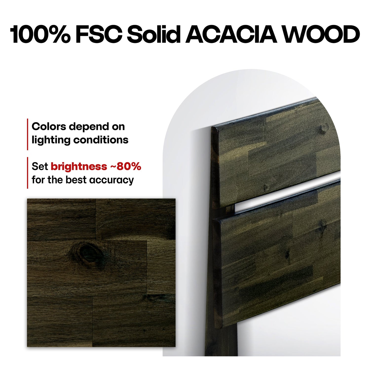 Aurora Acacia Solid Wood Bed Frame - Mocha, Walnut, Caramel, Chocolate