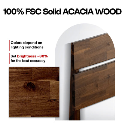 Aurora Acacia Solid Wood Bed Frame - Mocha, Walnut, Caramel, Chocolate