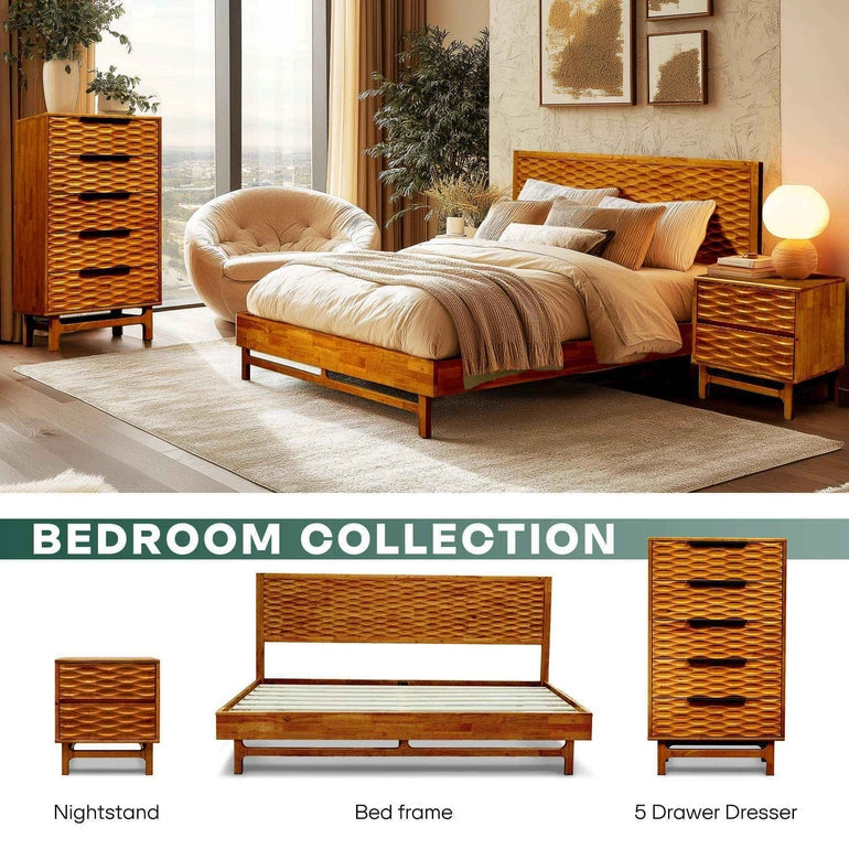 Acacia Elara Dresser with 5 Drawers for Stylish Storage Solutions - 2 Colors