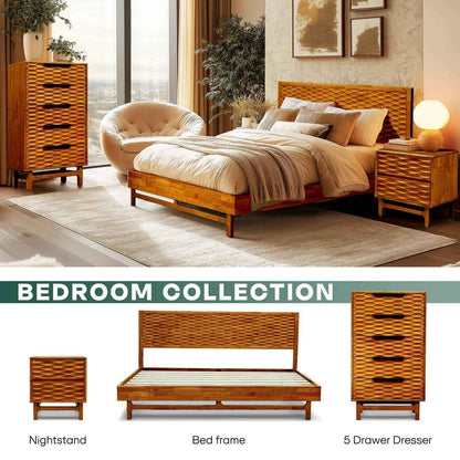 Acacia Elara Dresser with 5 Drawers for Stylish Storage Solutions - 2 Colors
