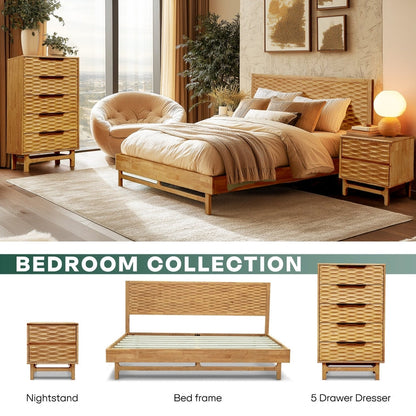 Acacia Elara Dresser with 5 Drawers for Stylish Storage Solutions - 2 Colors