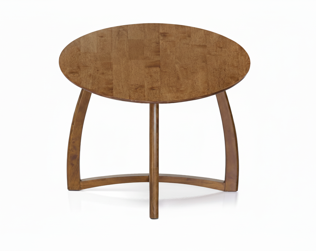 Alma 36 Inch Round Dining Table in Natural or Walnut Finish