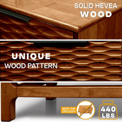Acacia Elara Dresser with 5 Drawers for Stylish Storage Solutions - 2 Colors