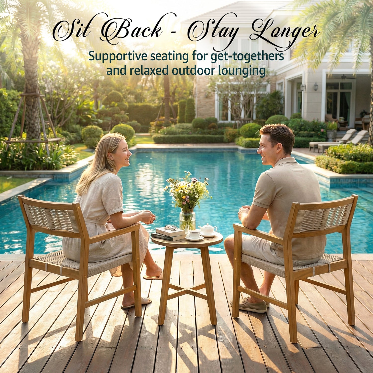 Heritage Indoor/Outdoor Armchairs - Set of 2