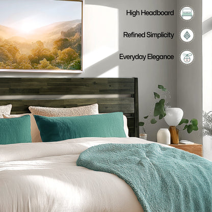 Emery Solid Acacia Wood Bed Frame - Multiple Finishes