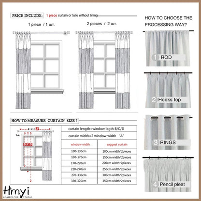 Semi-Sheer Linen Curtain