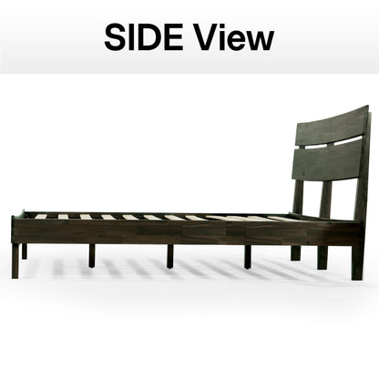 Aurora Acacia Solid Wood Bed Frame - Mocha, Walnut, Caramel, Chocolate
