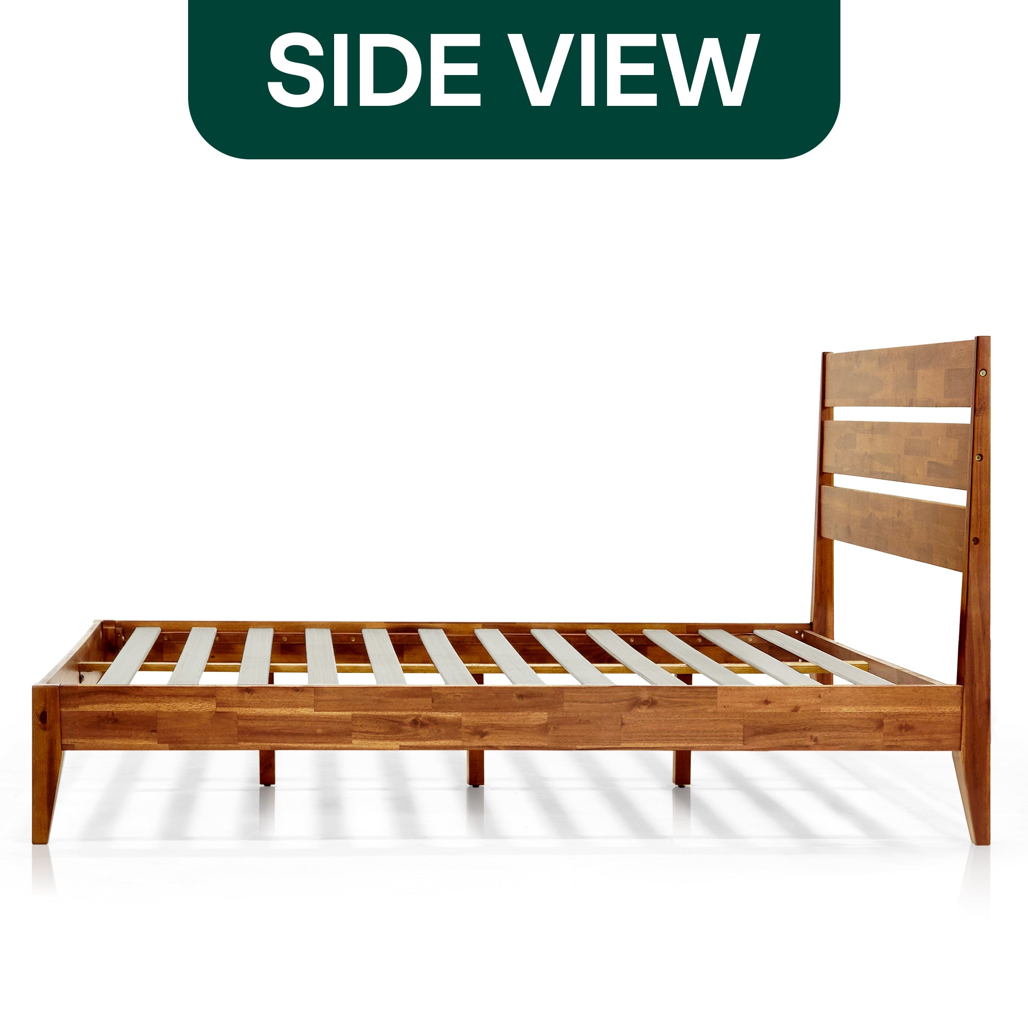 Emery Solid Acacia Wood Bed Frame - Multiple Finishes
