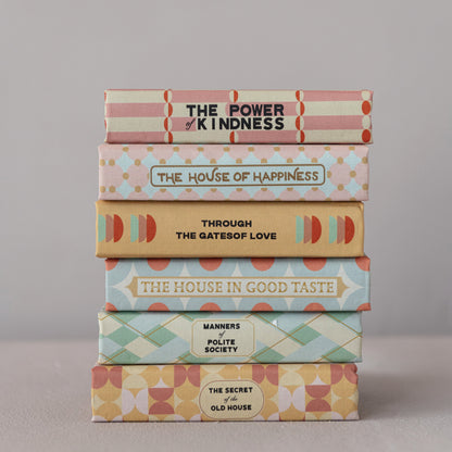 Mid-Century Retro Storage Book Boxes