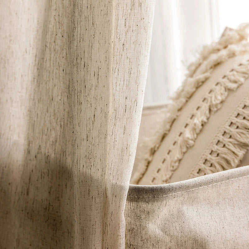 Semi-Sheer Linen Curtain