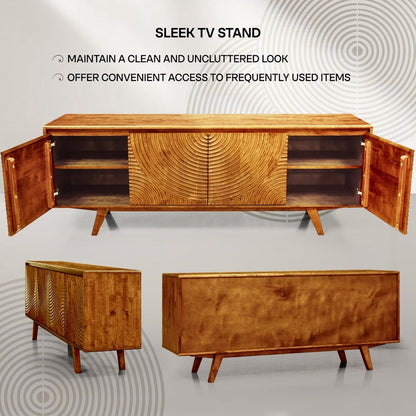 Acacia Harmony TV Stand with Storage - 3 Finishes