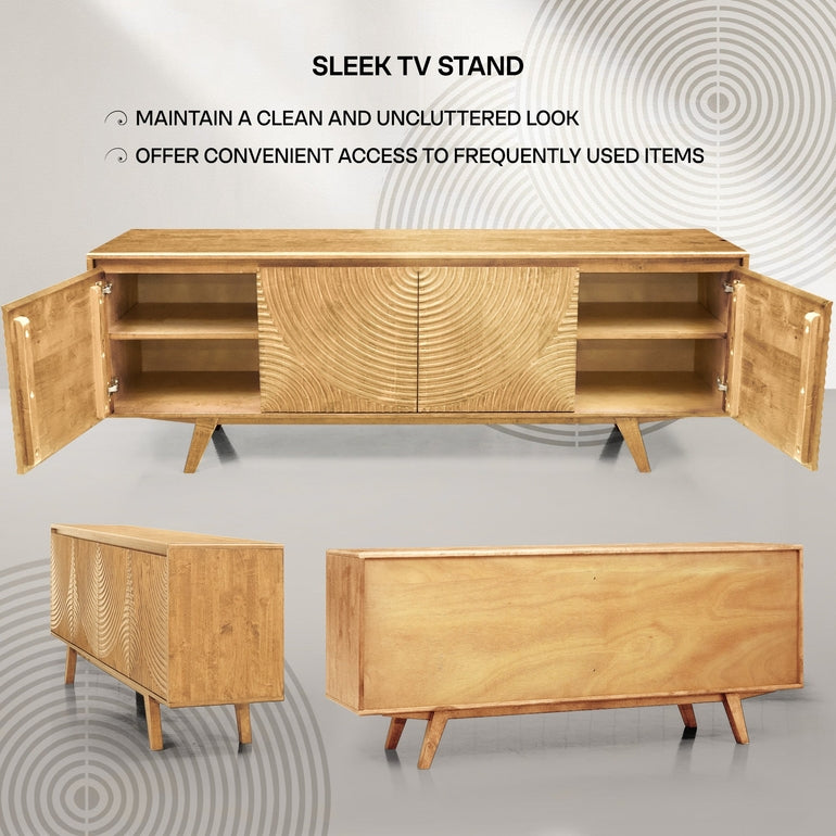 Acacia Harmony TV Stand with Storage - 3 Finishes