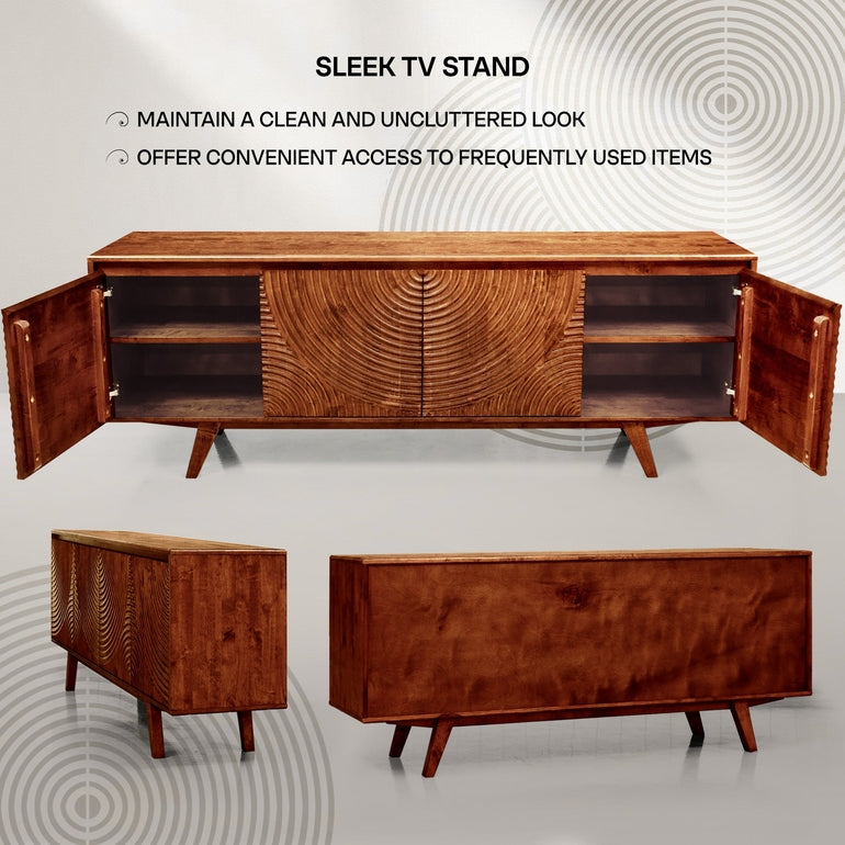 Acacia Harmony TV Stand with Storage - 3 Finishes