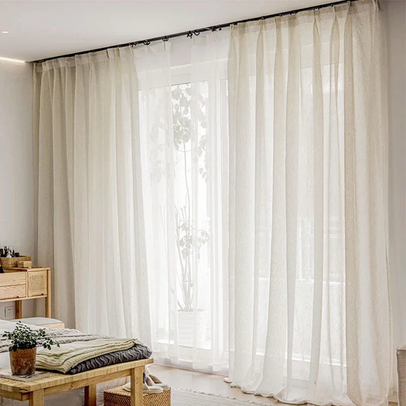 Semi-Sheer Linen Curtain
