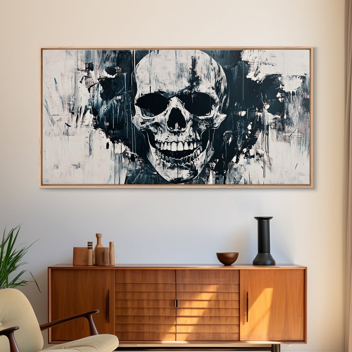 Gothic Skull Art Canvas Print
