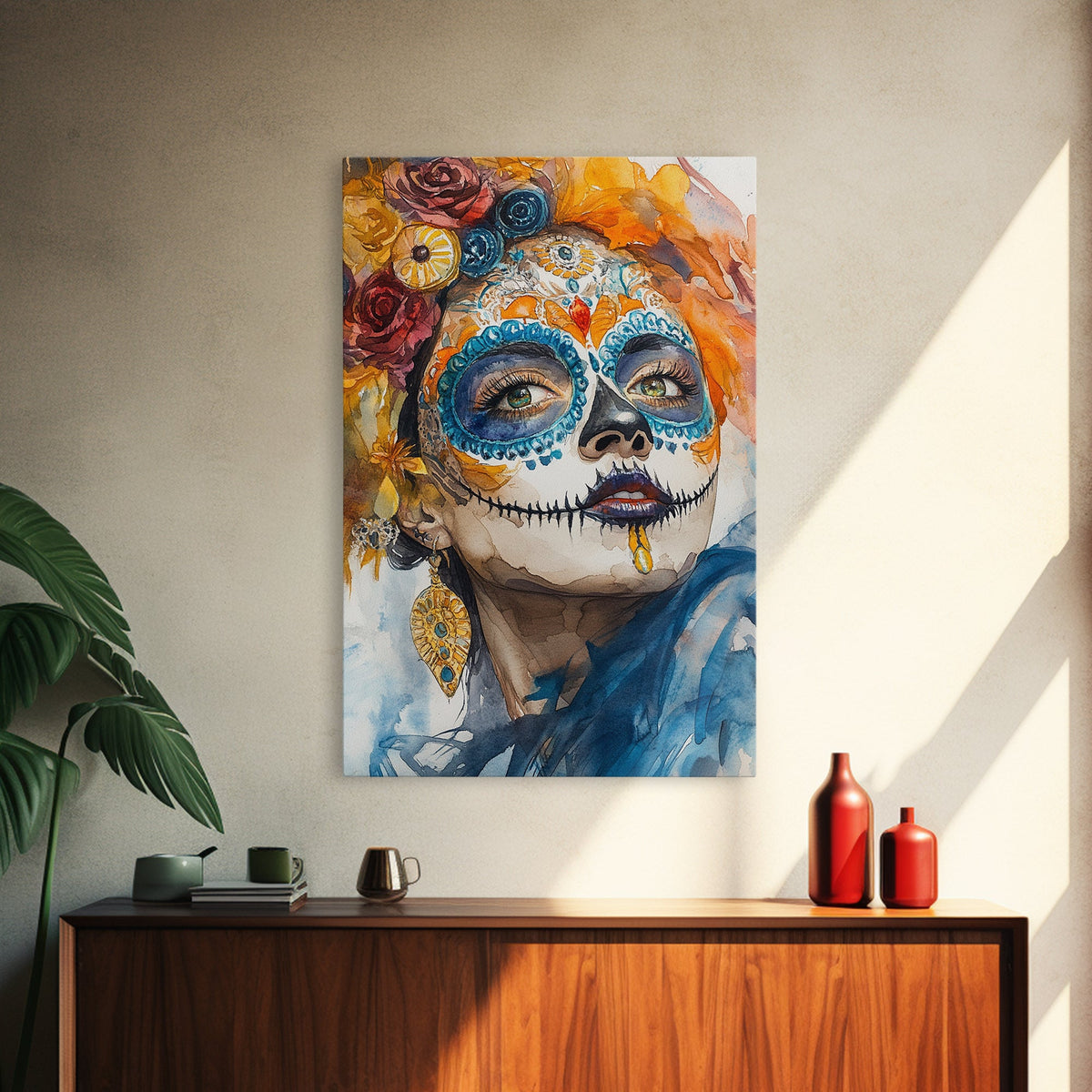 Dia De Los Muertos Wall Art - Senora Portrait