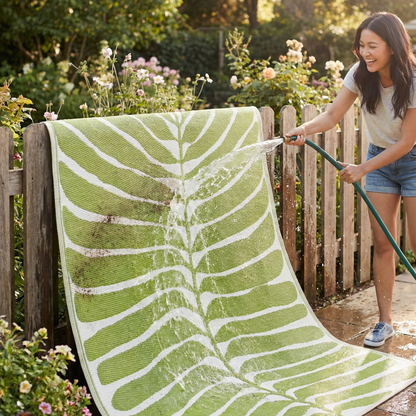 Hilo - Green Reversible Outdoor Rug for Patio