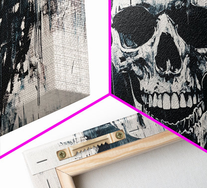 Gothic Skull Art Canvas Print