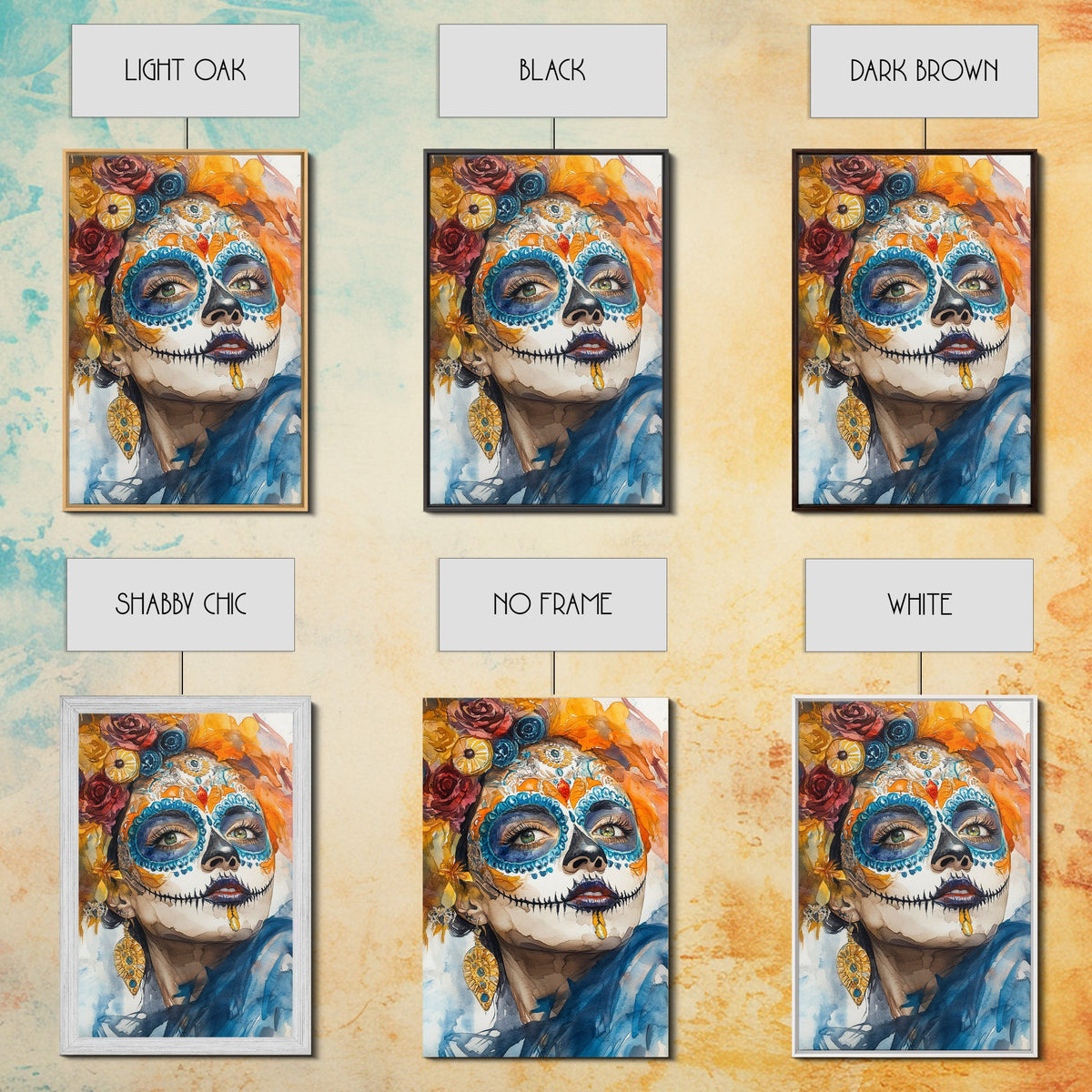 Dia De Los Muertos Wall Art - Senora Portrait