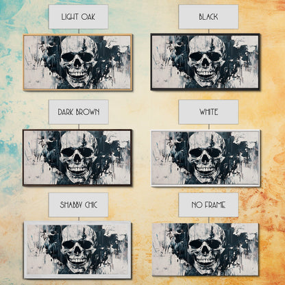 Gothic Skull Art Canvas Print