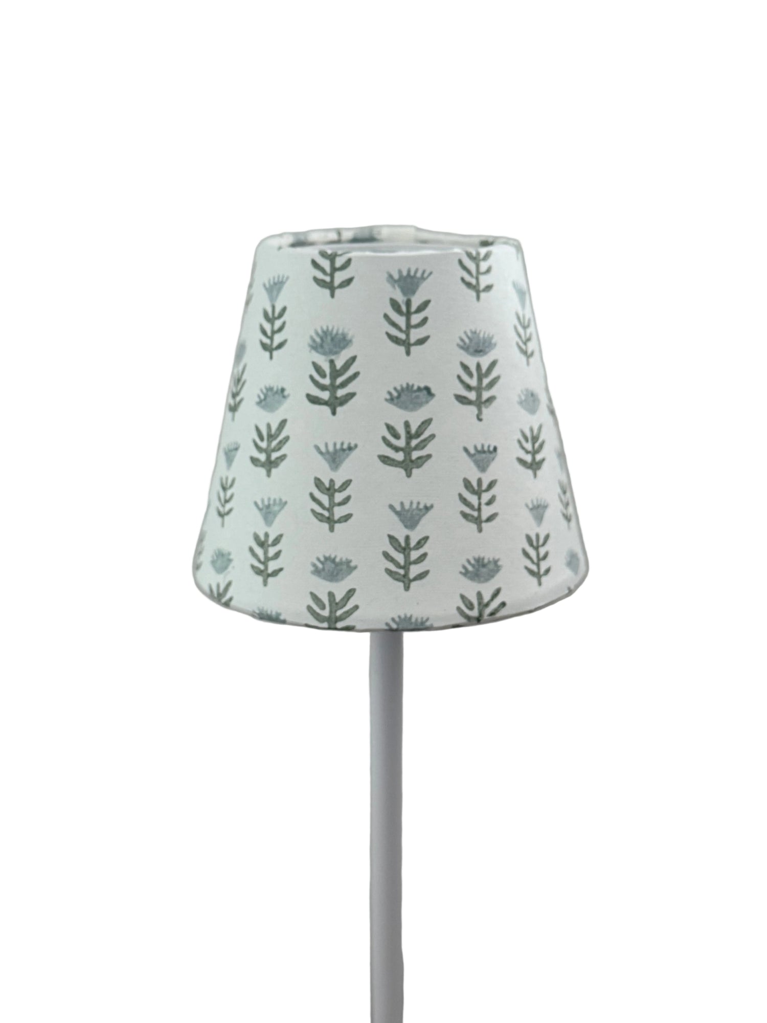 Block Printed Shade for Cordless LED Lamps