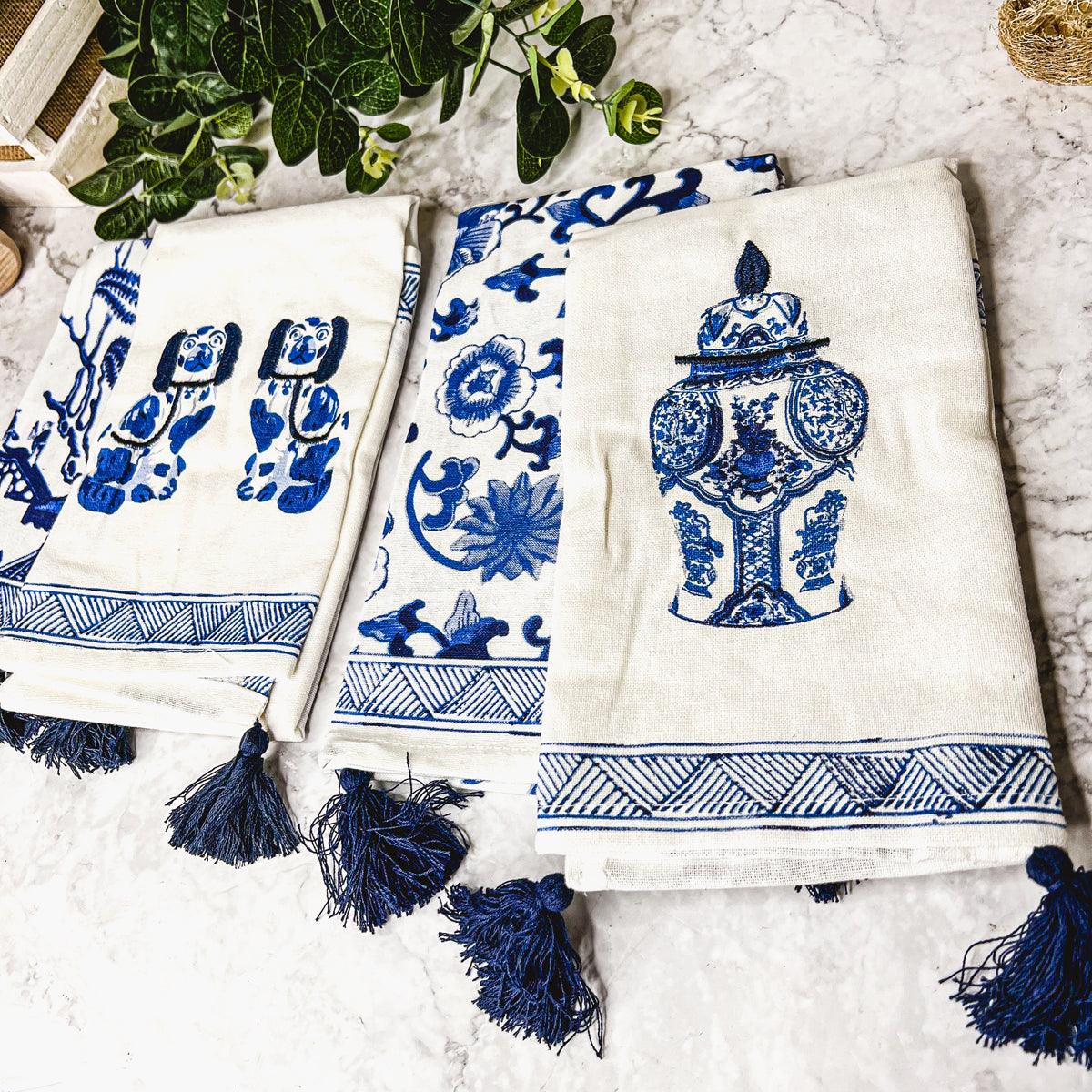 Blue Chinoiserie Tea Towels