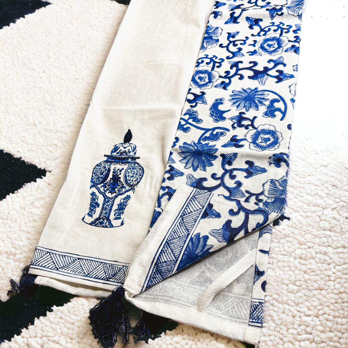 Blue Chinoiserie Tea Towels