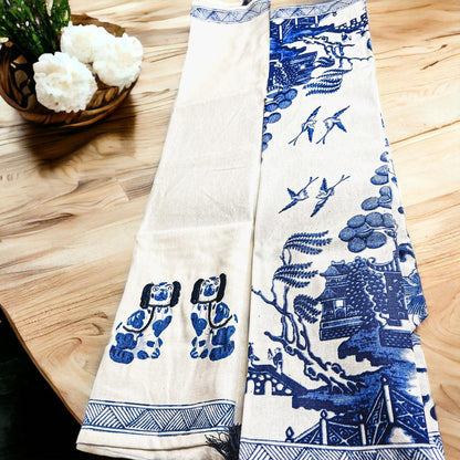 Blue Chinoiserie Tea Towels