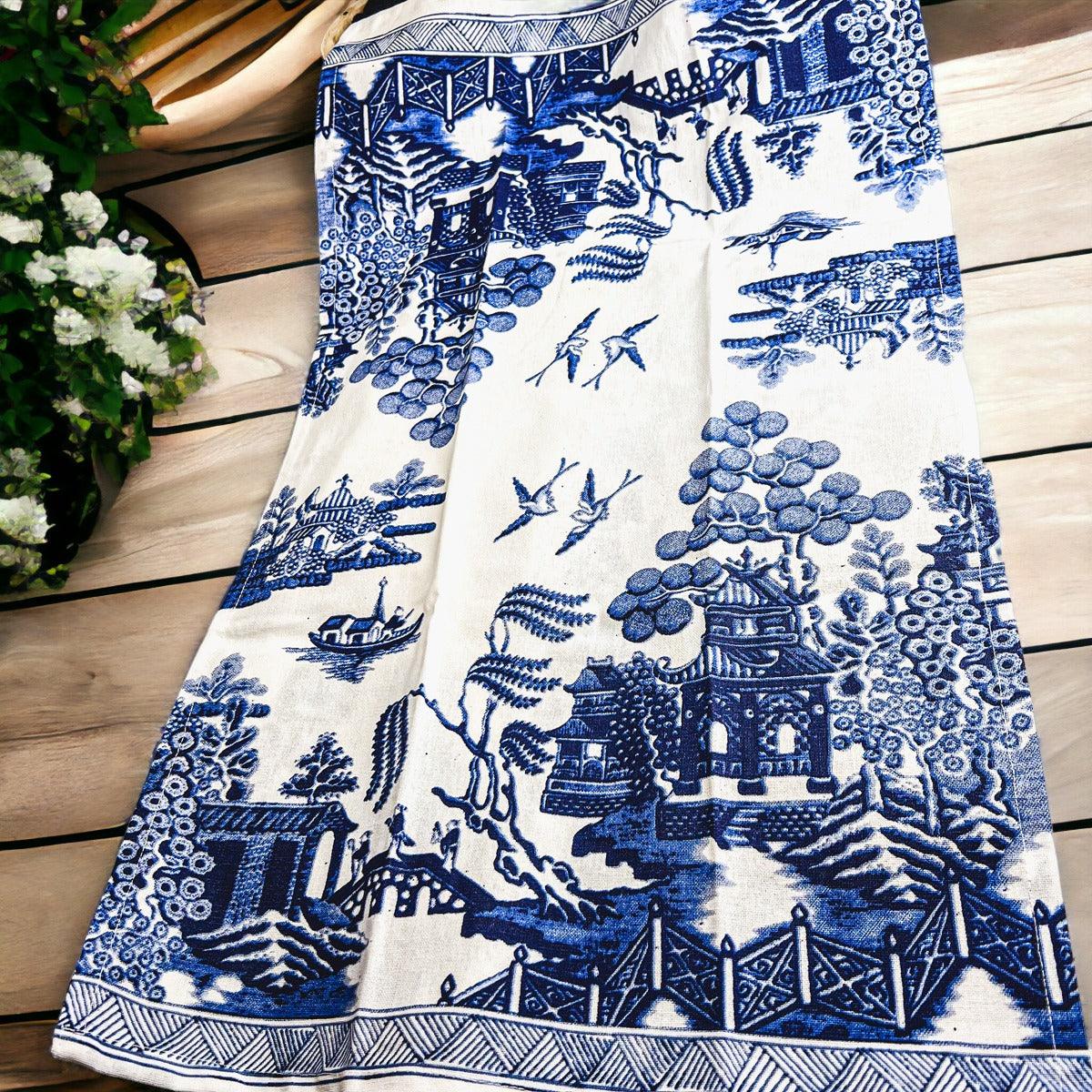 Blue Chinoiserie Tea Towels