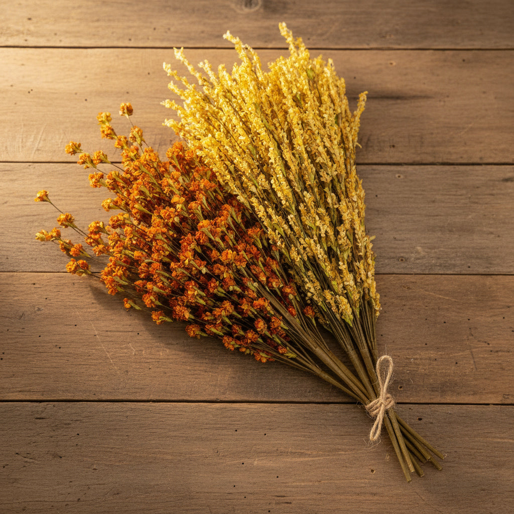 24 inch Faux Dried Autumn Wheat &amp; Botanica