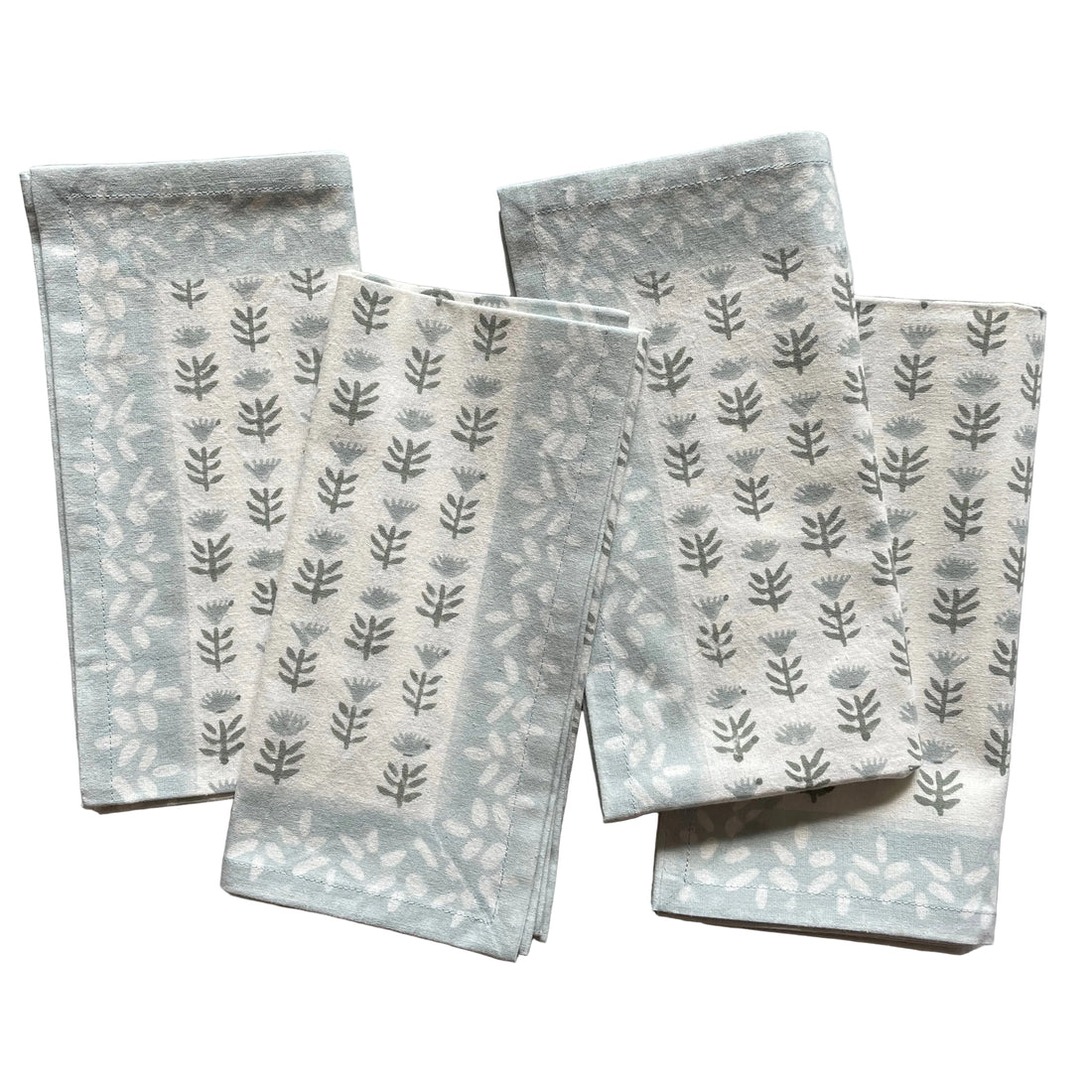 Claire Blockprint Dinner Napkin in Serene - Set of 4