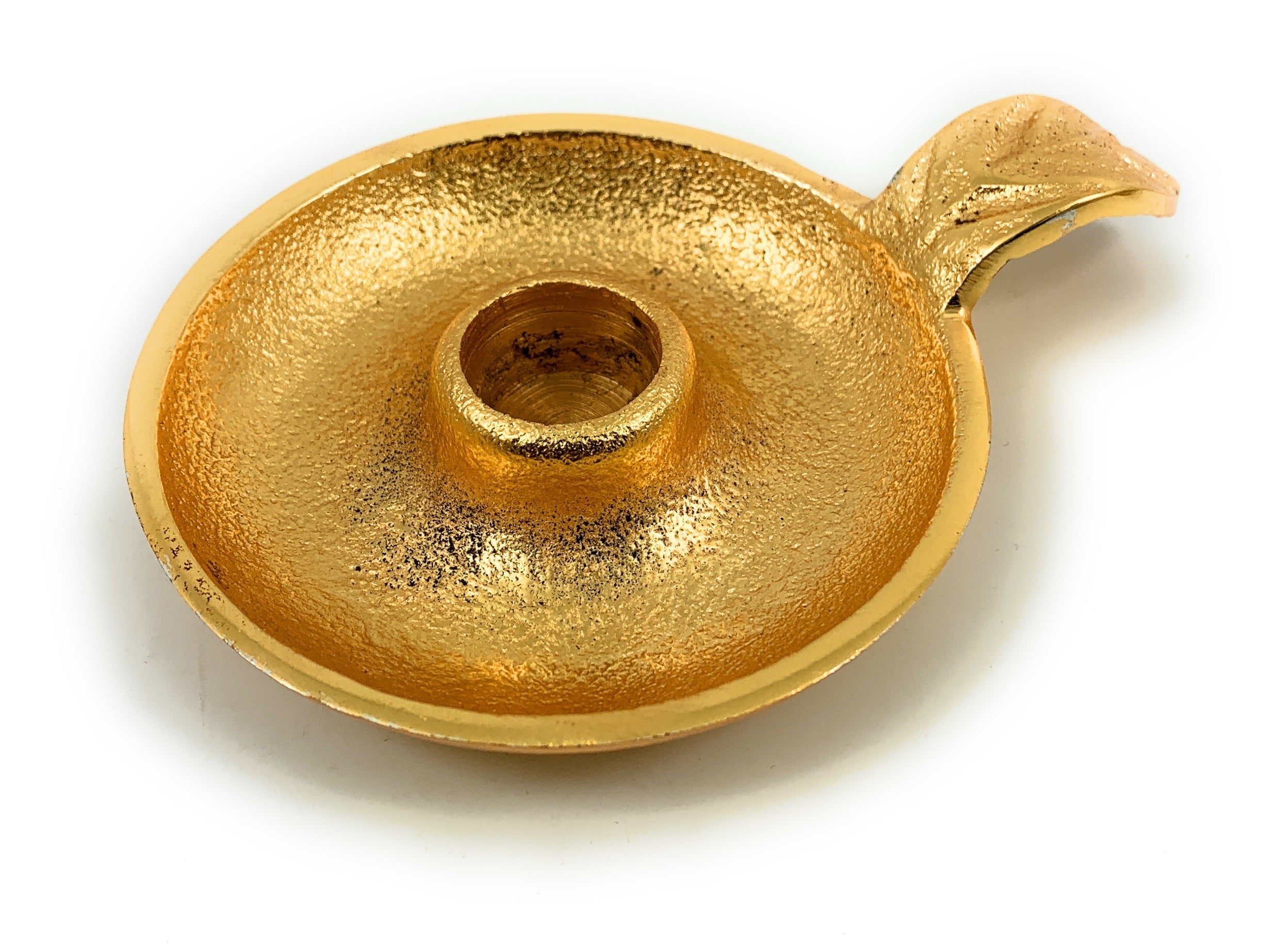 Antique Style Golden Candlestick Holder Dish