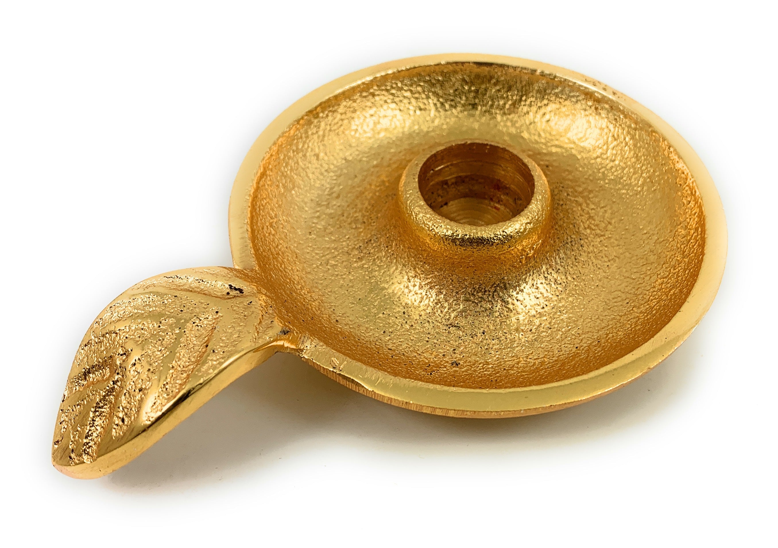 Antique Style Golden Candlestick Holder Dish