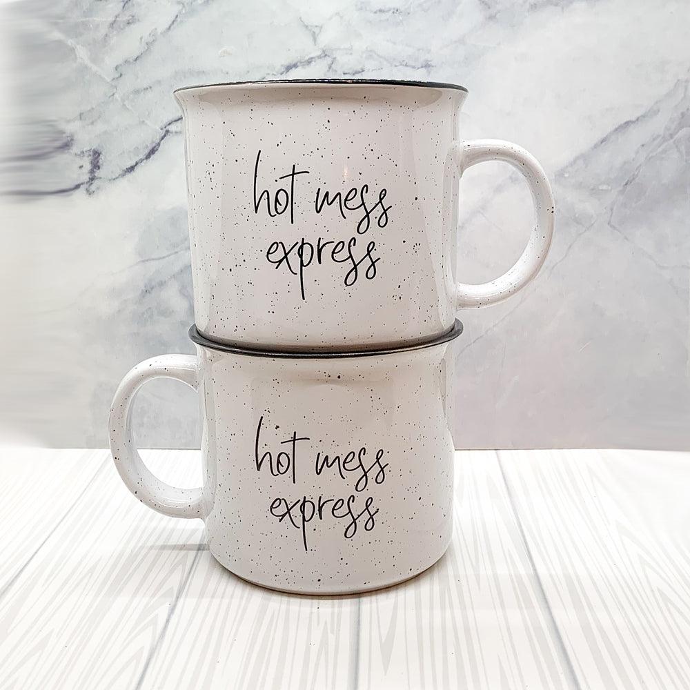 Hot Mess Express Black Rim Campfire Mug