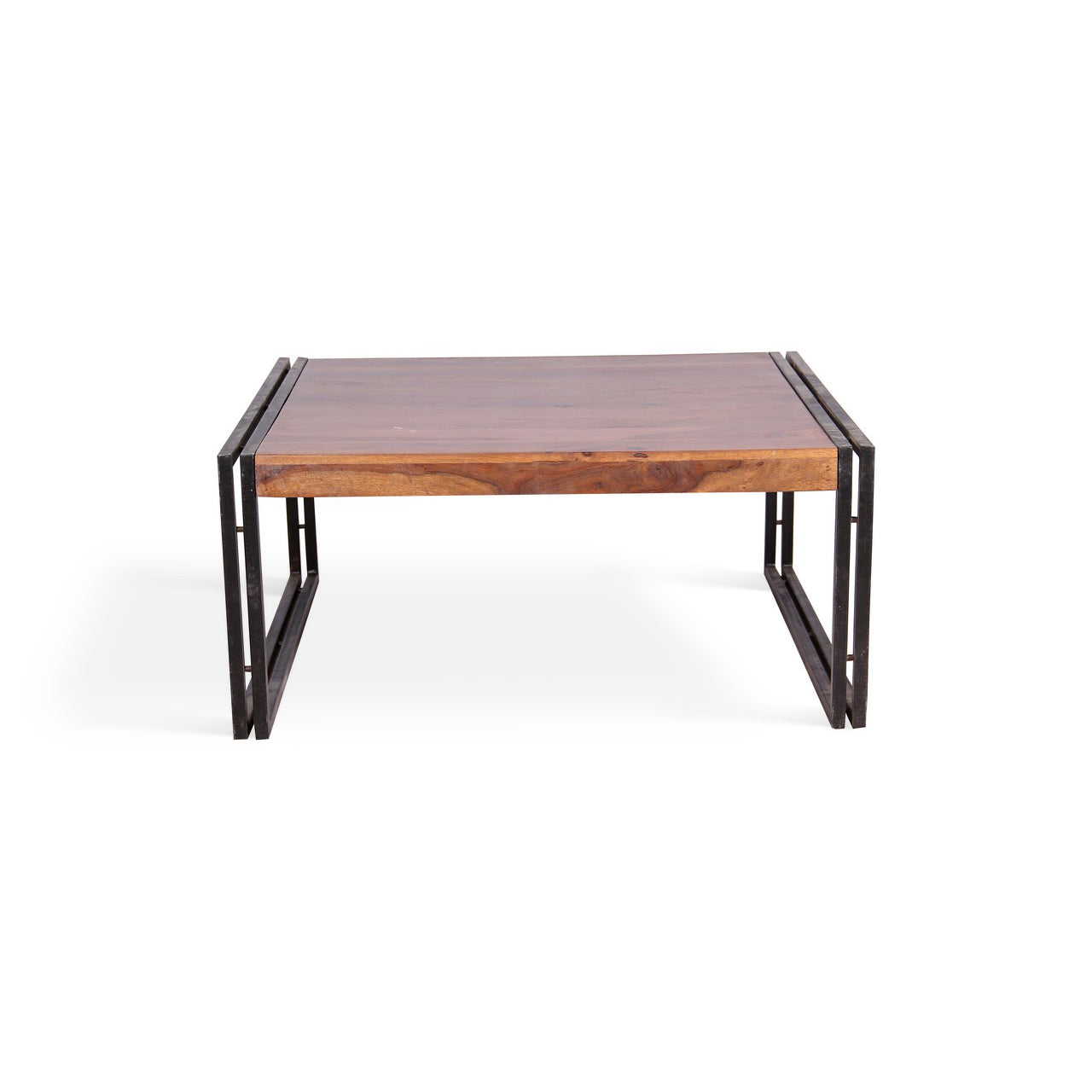 Sheesham Wood Coffee Table With Iron Legs