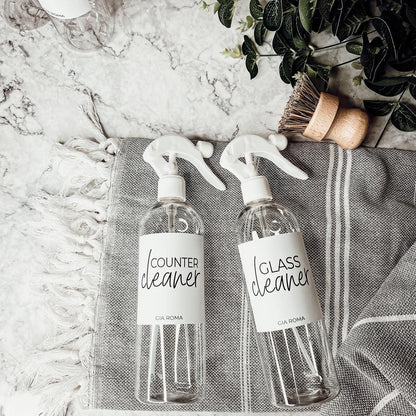 16oz Plastic Cleaning Bottles with Customized Labels