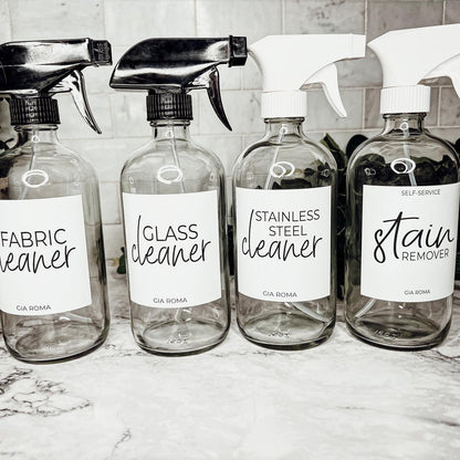 16oz Glass Cleaning Bottles with Customized Labels