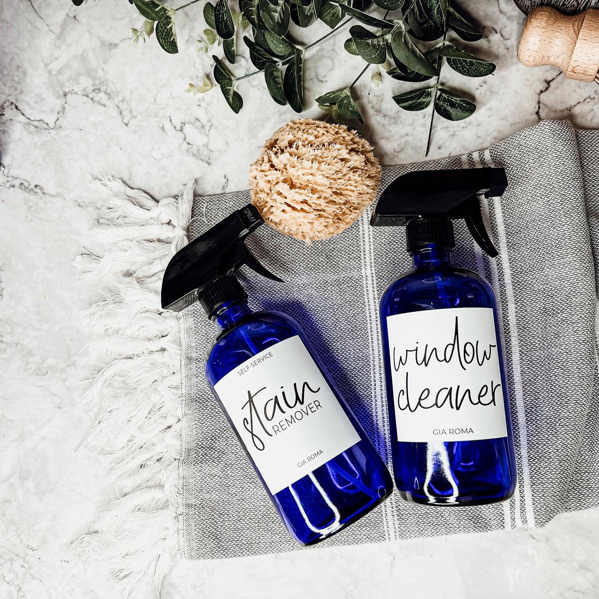 16oz Glass Cleaning Bottles with Customized Labels